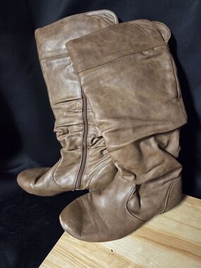Girls Kenneth Cole Brown Slouchy Over-the-Knee Boots